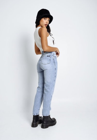 Pantalòn Mom Cielo