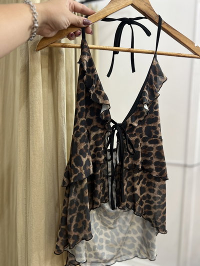 Top animal print 