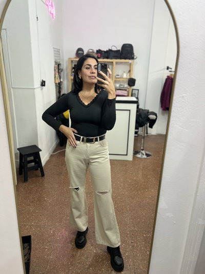 WIDE LEG BEIGE 