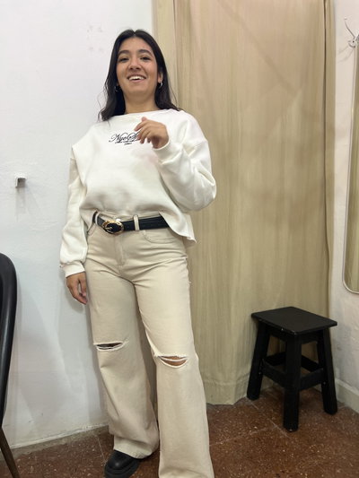 WIDE LEG BEIGE 