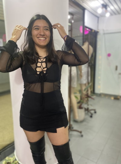 Vestido transparente 