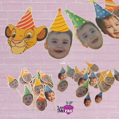 Cotillón SET CARITAS CUMPLEAÑERAS