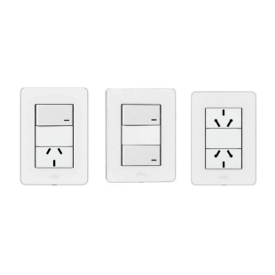 Llave de luz Doble Modulo Jeluz Mito