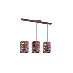 Lampara chester Triple cobre 