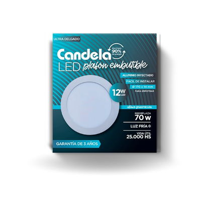 Panel led Redondo 12w Embutir