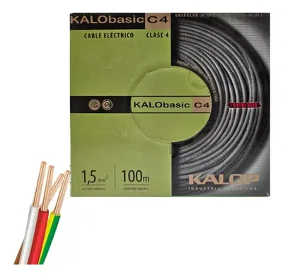 Cable unipolar Normalizado 1.5mm Kalop 100mts