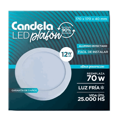 Panel led Redondo 12w Aplicar