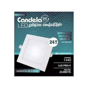 Panel led Cuadrado 24w Embutir