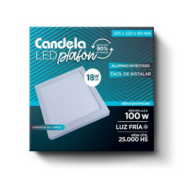 Panel led Cuadrado 18w Aplicar