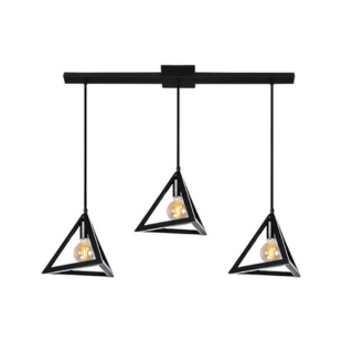 Colgante Trigono de 3 luces con regleta 
