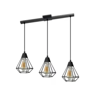 Colgante Jaula de 3 luces con regleta 