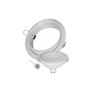 Combo AR111 Spot Blanco pvc + dicroica Ar111 12w