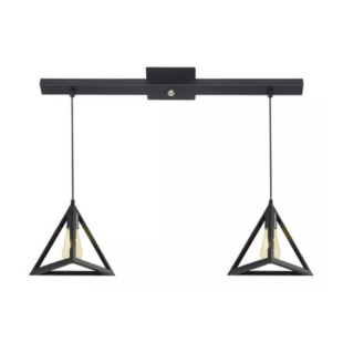 Colgante Trigono de 2 luces con regleta 