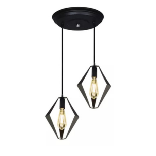 Colgante Gela de 2 luces con Base redonda