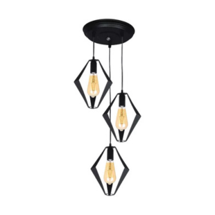 Colgante Gela de 2 luces con Base redonda