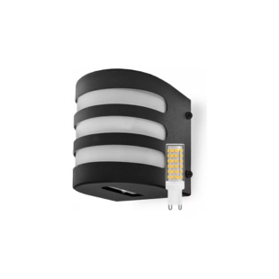 Aplique De Pared Difusor Metalico 1xg9 Ferrolux + Bipin Led