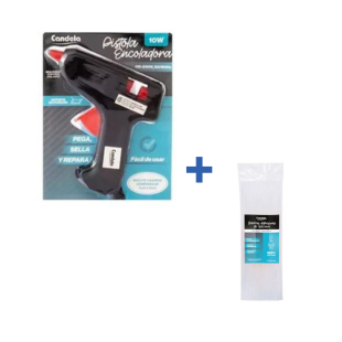 Pistola Encoladora 10w + Pack Barra silicona 7mm 