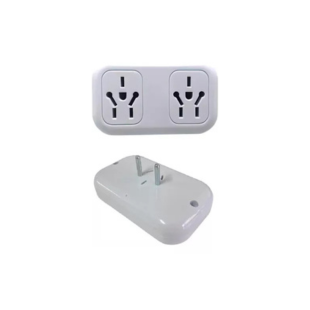 Adaptador Doble  enchufe 2 patas 