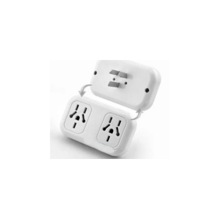 Adaptador Doble  enchufe 3 patas 