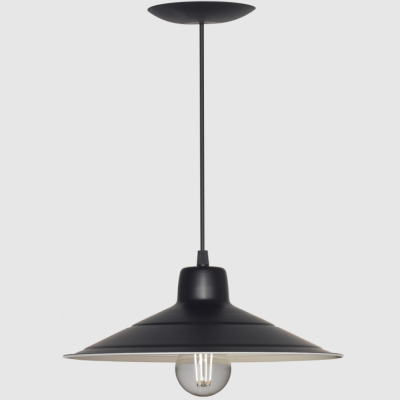 Lampara colgante 28cm Bicolor Negro