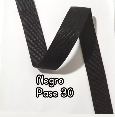 CINTA MOCHILERA NEGRA P/30 X 5 MT