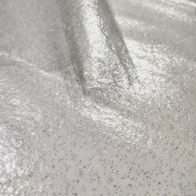 NYLON GLITTER PLATA ( 50 CM X 140 CM )