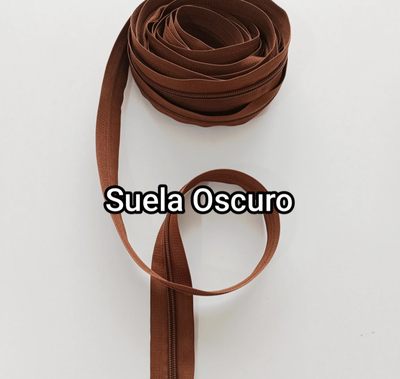 CIERRE SUELA OSCURO X 5 Mts