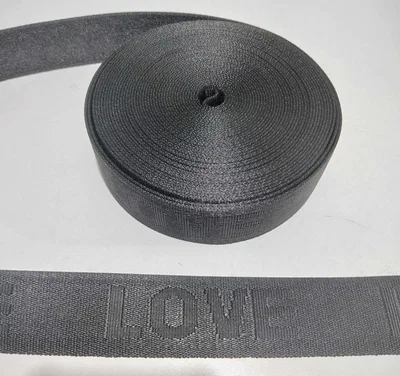 CINTA SUBLIMADA CALADA LOVE NEGRA P/40 x 1 mt