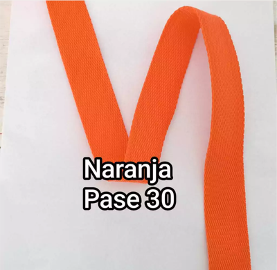 CINTA MOCHILERA NARANJA P/30 X 5 MT