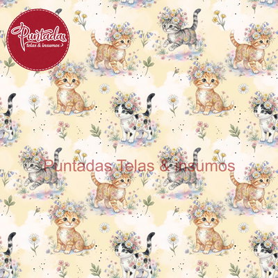 CORDURA GATITOS FLORAL 