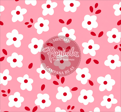 CORDURA FLORAL BORDO-ROSA