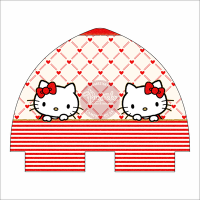 PORTA MATE/TAZA KITTY ROMBO CORAZON