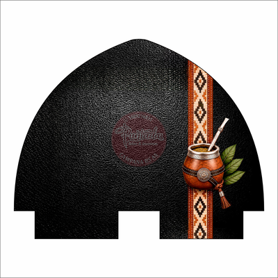 PORTA MATE/TAZA MATE PAMPA NEGRO 