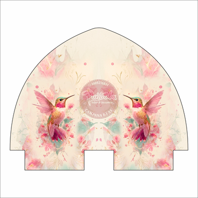 PORTA MATE/TAZA COLIBRI ROSA 