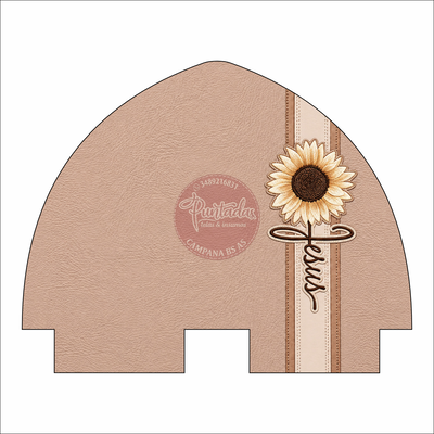 PORTA MATE/TAZA JESUS BEIGE
