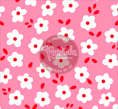 CORDURA FLORAL ROJO-ROSA