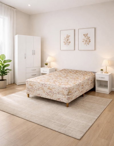 Conjunto Sommier Pom 140x23 Dorado Resortes