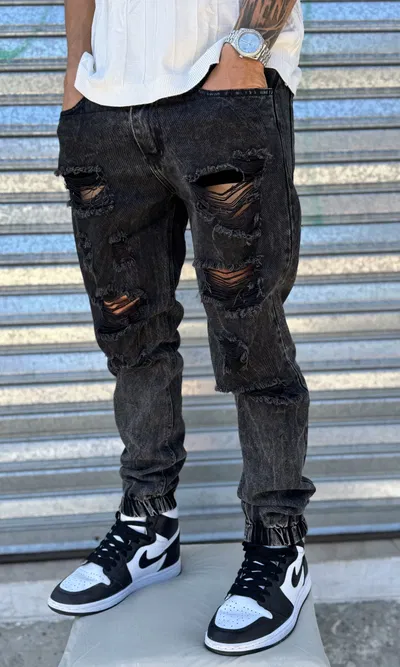 Jean c/rotura y puño