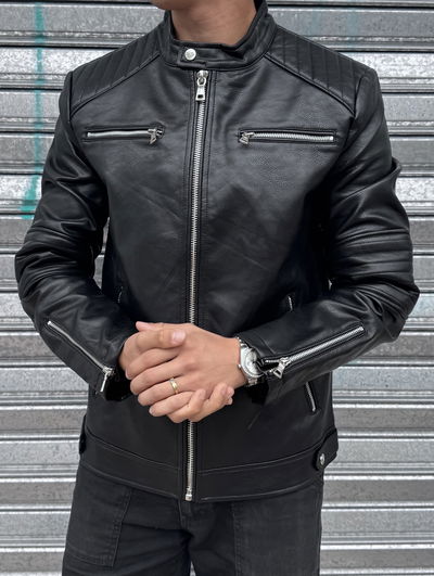 Campera de cuero Importada | NEGRO