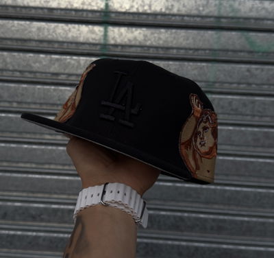 Gorra LA Jon Stan Cerrada Plana | NEGRO