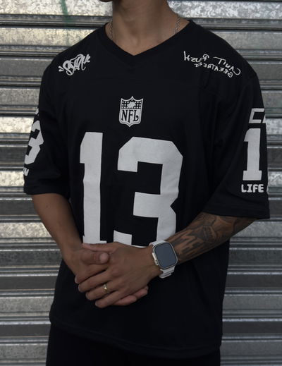 Remera NFL Boxy | NEGRO c/ BLANCO