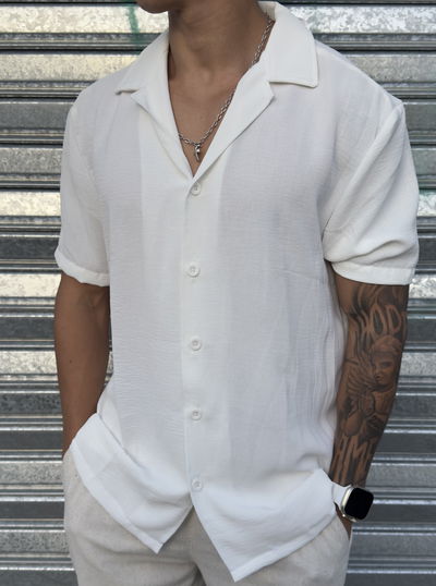 Camisa Lino Oversize | BLANCO