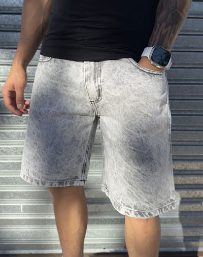Bermuda Baggy Nevado | Gris claro