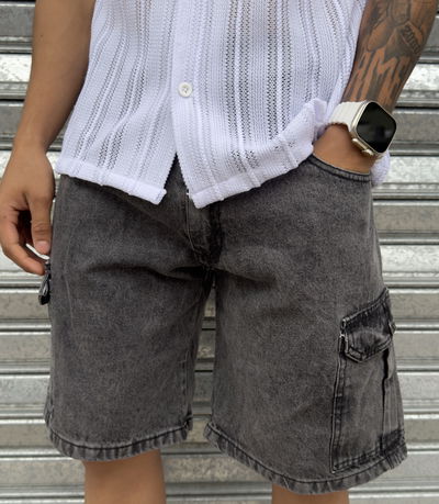 Bermuda Baggy Cargo | GRIS OSCURO
