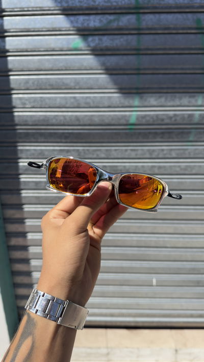 Lentes Brasil | PLATEADO c/ ROJO
