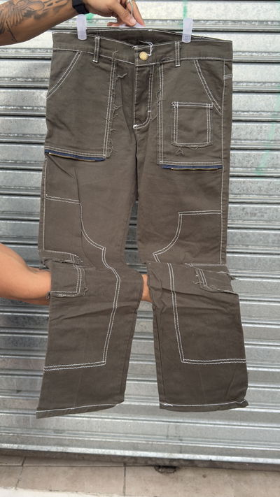 Jean Line Cargo c/cierre | VERDE