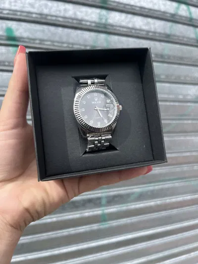 Reloj Rolex | PLATEADO c/ NEGRO y DIAMANTES