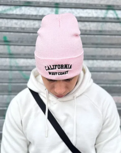 Gorro de Lana Bordado | CALIFORNIA | ROSA