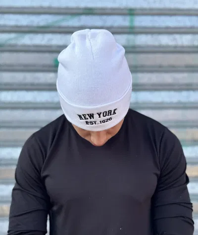 Gorro de Lana Bordado | NEW YORK | BLANCO