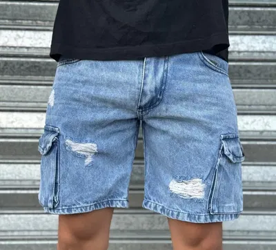 Bermuda Jean Baggy Cargo | CELESTE c/ ROTURA